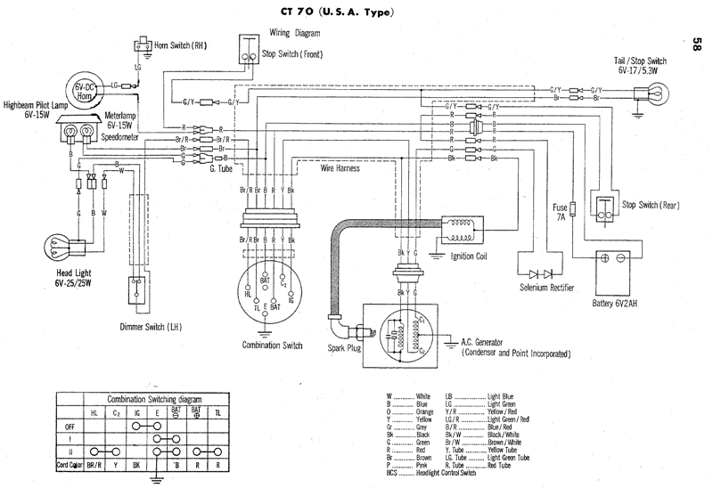 1972 Honda Trail 70 Wiring Diagram